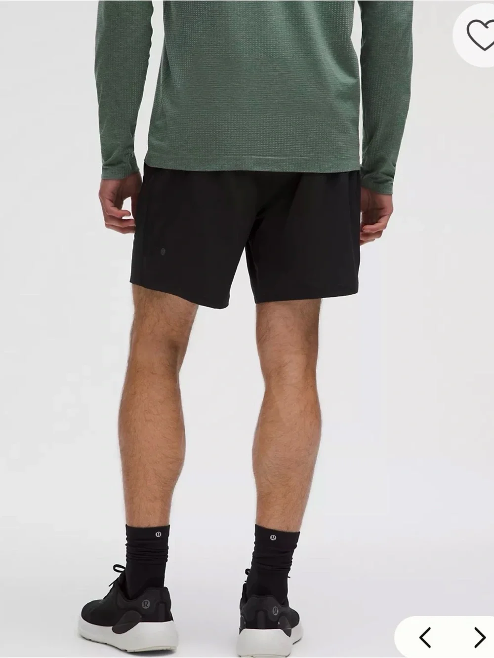 lululemon athletica Men's Black Pace Breaker Short 7